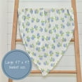 thumbnail image 6 of LollyBanks Blue Hydrangea Baby Muslin Swaddle Blanket 100% Muslin Cotton 47"x47" 1 Pack, 6 of 7