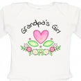 thumbnail image 4 of Inktastic Grandpa's Girl Heart Flowers Girls Long Sleeve Baby Bodysuit, 4 of 5