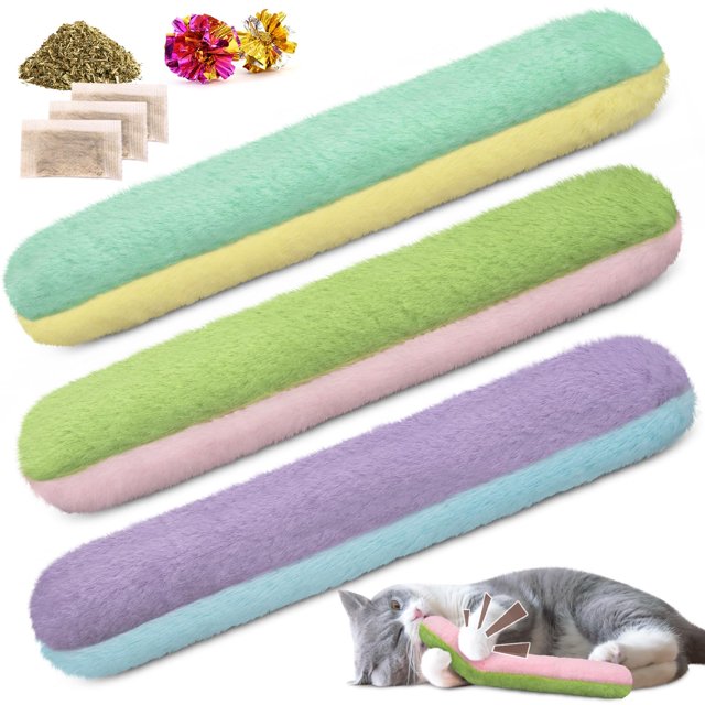 Almohada rellenable Cat Toy Retro Shaw Cat Tip, paquete de 3