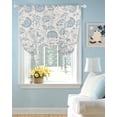thumbnail image 2 of Blue Spring Floral Tie Up Curtains for Window, Thermal Insulated Balloon Shade Adjustable Rod Pocket Curtains Valance Panels for Kitchen Bathroom Cafe 46 x 63 Farmhouse Botanical Vintage, 2 of 6
