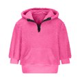 thumbnail image 5 of Jalioing Winter Sweatshirts for Kids Half Zipper Sherpa Fleece Hoodies Girls Boys Soft Warm Pullover with Pocket, 5 of 6