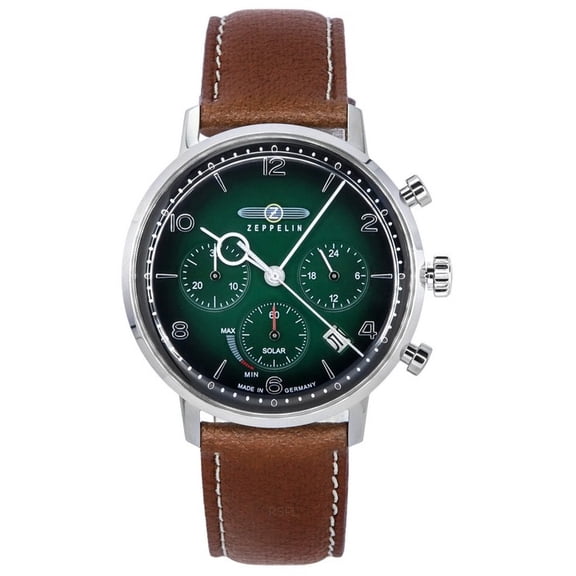 Zeppelin LZ129 Hindenburg Chronograph Dark Green Biogranulate Dial Solar 80864N Men's Watch