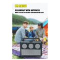 thumbnail image 5 of Altavoz Inalámbrico Solar con Bluetooth, Radio FM Portátil, Altavoz Bluetooth para Exteriores con Linterna, Color Plateado, 5 of 5