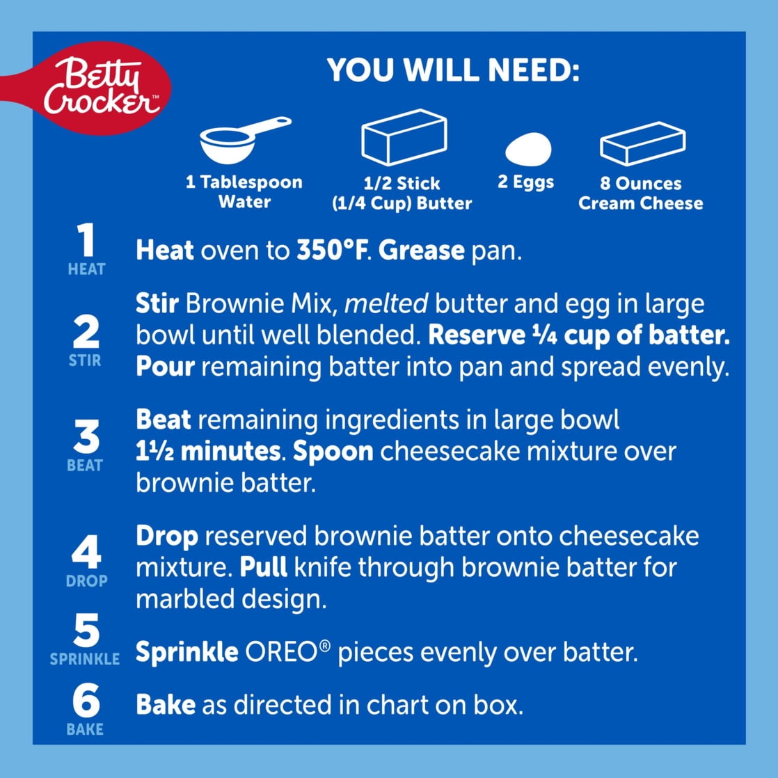 (5 pack) Betty Exclusives OREO Baked Cheesecake Mix, Includes Real OREO Cookie Pieces, 8.9 oz