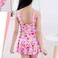 thumbnail image 7 of MZXELPRJD Girls Skirt Swimsuit One Piece Floral Skirted Bathing Suit Modest Beach Swim Dress Short Sleeve Hawaiian Swimwear One-Piece Swimsuits, 7 of 7