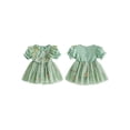 thumbnail image 2 of BemeyourBBs Newborn Baby Girl Summer Tulle Tutu Dress Romper Birthday Wedding Party Princess Dress Short Sleeve Round Neck Floral Embroidery Romper Dress, 2 of 9