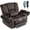 Grey Brown, variant on REHOUSING Adult VELVET Living Room Zero Gravity Power Lift and Heat and Massage Recliner with Lumbar Pillow,