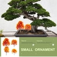 thumbnail image 3 of SHISUYAN 4 Pcs Garden Plastic Maple Model Layout Props Scenery DIY Handmade Landscape Material Mini Maple Tree Model Orange (19cm, 15cm, 13cm, 10cm Style), 3 of 8