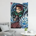 thumbnail image 6 of Demon Slayer Tapestry Dorm Decor Wall Hanging Tapestries Window Curtain Picnic Mat Beach Blanket 60x40 Inch, 6 of 9