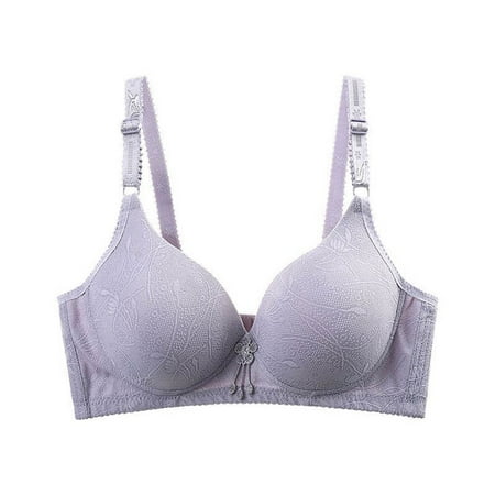 XUNKUSGA Bras for Women No Underwire Lace Minimizer Bra Push Up Balconette T-shirt Bra Soft&Cool with Comfort Strap