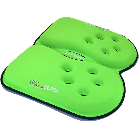 GSeat ULTRA Orthopedic Gel Foam Seat Cushion (Green) – for Coccyx, Back, Tailbone, Prostate, Postnatal, and Sciatica Pain/Discomfort – Use for Office, Car, Chair, Travel