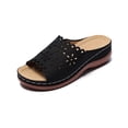 thumbnail image 6 of Wensltd Women's Walking Sandals Wide Width Round Toe Open Toe Sandals Lightweight Comfortable Outdoor Sandals Black, 6 of 9