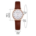 thumbnail image 3 of Resicozy Watches for Women Case with Black Leather Strap Fashionable Everyday Elegant Round Watch Red One Size, 3 of 3