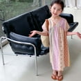 thumbnail image 2 of ASFGIMUJ Little Girl Dresses Ethnic Style V Neck Dress Short Sleeve Princess Dress Soft Suit Girls Pageant Dresses,Size 6 Years—7 Years, 2 of 8