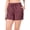 Eggplant, variant on Womens French Terry High Waist Cotton Shorts