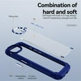 thumbnail image 3 of Case for iPhone 16e 6.1-inch Four-Corner Airbag Shock-Absorbing Phone Case with Electroplated Alloy Lens Protection, Hard Clear Scratch-Resistant Back Hard Cover Protective Phone Case,Blue, 3 of 8