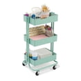 thumbnail image 2 of Lexington Mint 3-Tier Metal Rolling Cart by Simply Tidy - Multi-Functional Storage Cart for Home - Office - and Kitchen - 1 Pack, 2 of 7