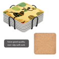 thumbnail image 2 of BaHomeck Drink Coasters Set Of 6 With Holder African Woman Carrying Baskets On Head Dancing Water Absorbent Ceramic Coasters Tabletop Protection,Suitable For Various Cup,Home Decor, 2 of 4