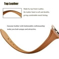 thumbnail image 2 of WFEAGL Leather Band Compatible Apple Watch Band 42mm 44mm 45mm Brown/Gold, 2 of 4