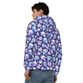 thumbnail image 4 of Goofa flower Skull starry sky Pattern Mens Full-zip Hoodie, Zip-up Pullover Hooded Sweatshirt, Kangaroo Pocket Hoodie Ideal for Daily Wear, Travel, and Home-, 4 of 5
