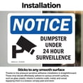 thumbnail image 3 of (2 Pack) Dumpster Under 24 Hour Surveillance OSHA Notice Sign, 3 of 7