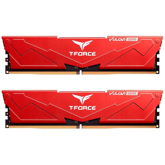 Memoria RAM DDR5 16GB 5600MHz TEAMGROUP T-FORCE VULCAN 2x8GB Rojo FLRD516G5600HC40BDC01