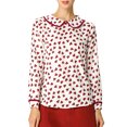 thumbnail image 2 of INSPIRE CHIC Women's Cute Ruffle Peter Pan Collar Long Sleeve Sweet Blouse Tops, 2 of 6