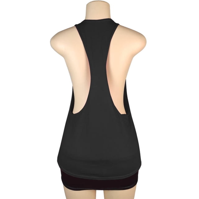 Débardeur d'Été Extensible Sans Manches Col Rond Couleur Unie pour Femmes Tenue Basique Confortable