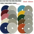 thumbnail image 2 of qiya 5 Inch 125mm Dry/wet Diamond Polishing for Pads Flexible Grinding Discs For Granite, 2 of 5