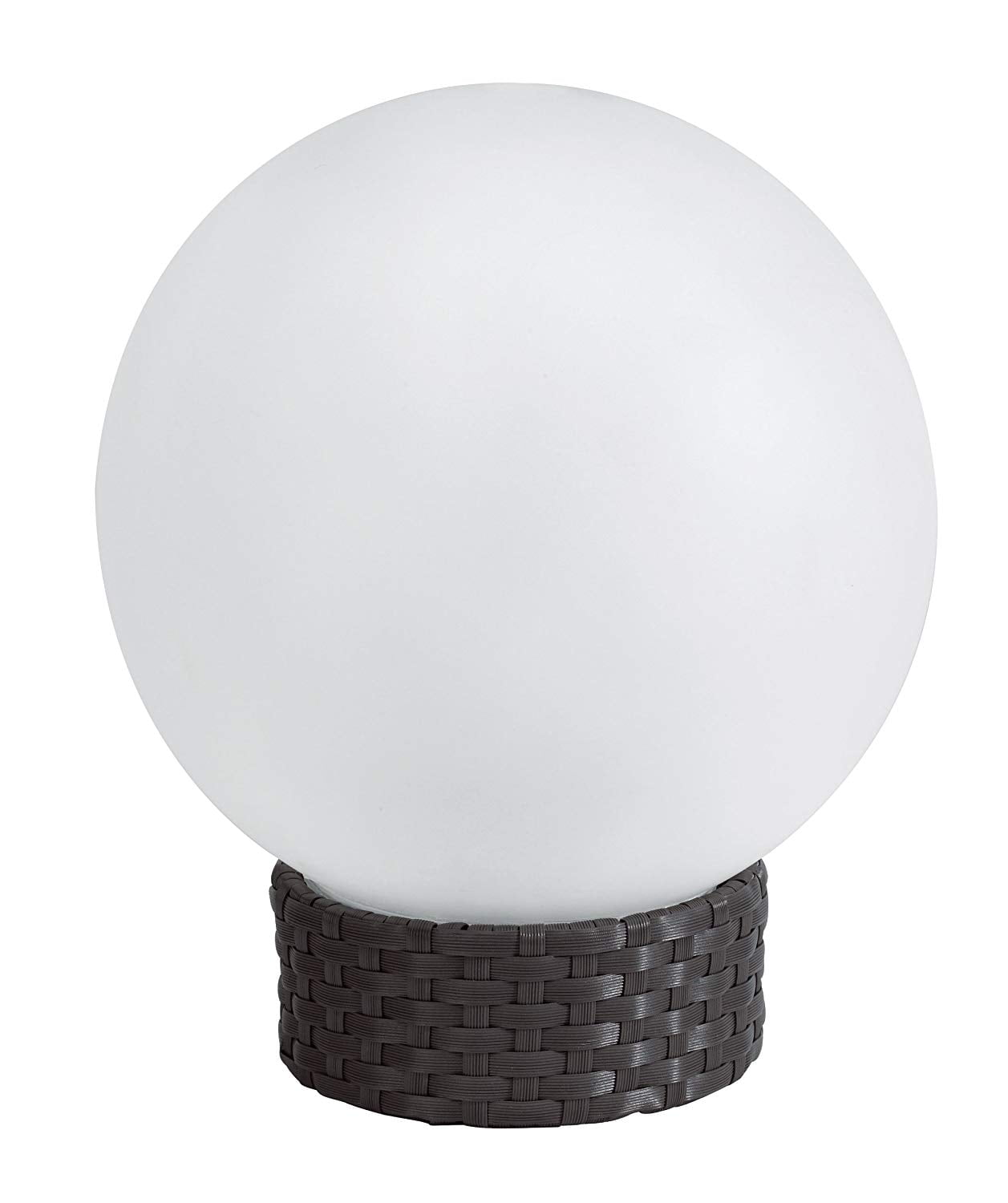 Solar Garden Globe LED Centerpiece Table Light, Rattan Base