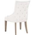 thumbnail image 3 of Fabric Upholstered Dining Chair with Sloped Armrests and Padded Seat, White- Saltoro Sherpi, 3 of 5