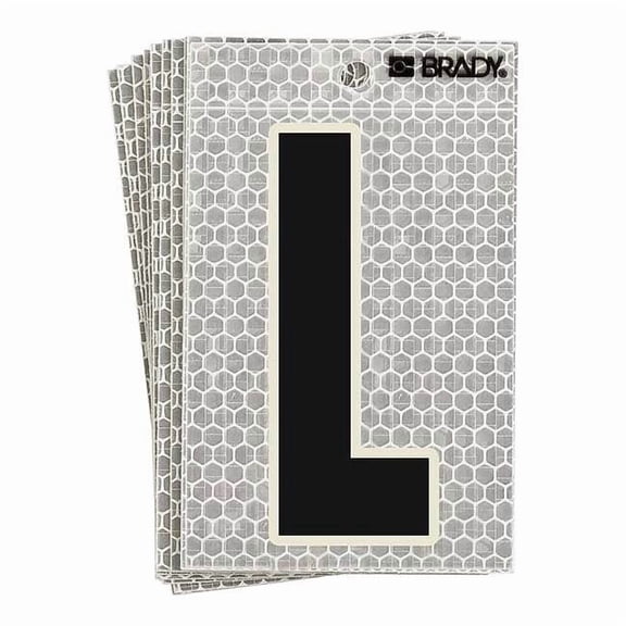 Brady Ultra Reflective Letter,L,PK10 3010-L