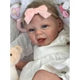 thumbnail image 4 of iCradle Adorable Realistic Reborn Baby Dolls Girl 22 inch Lifelike Lovely Newborn Babies Handmade Real Soft Cloth Body Blue Eyes, 4 of 6