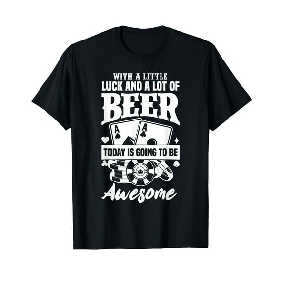 Funny Slot Machine Beer Casino Las Vegas Gambling Gambler T-Shirt