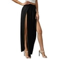 thumbnail image 2 of Liacowi Women's Elastic Waist High Split Wrap Flowy Long Maxi Skirt, 2 of 6