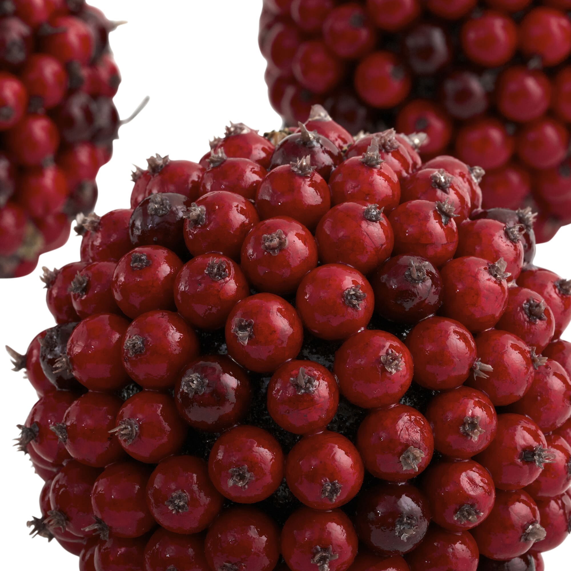 Nearly Natural 5" Red Berry Ball Christmas Ornament, Set of 6