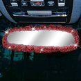thumbnail image 5 of Bling Car Rearview Mirror Cover, Elastic Plush Bling Car Rear View Mirror Cover, Crystal Rhinestone Bling Car Interior Accessories for Women Universal Fit - Red Red, 5 of 5