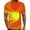 Orange#1, variant on Viikei Mens T-Shirts Mens graphic T-Shirtss Men's Fashion Summer Neckline T-Shirt Printing Pattern Short Sleeve