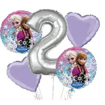 Frozen Balloon Bouquet 2nd Birthday 5 pcs - Party Supplies