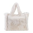 thumbnail image 2 of Plush Commute Bag Fashion Autumn Winter Top-handle Bags Portable Simple for Work, 2 of 10