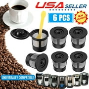 6Pcs K-Cup Reusable Replacement Coffee Filter Refillable Holder Pod for Keurig