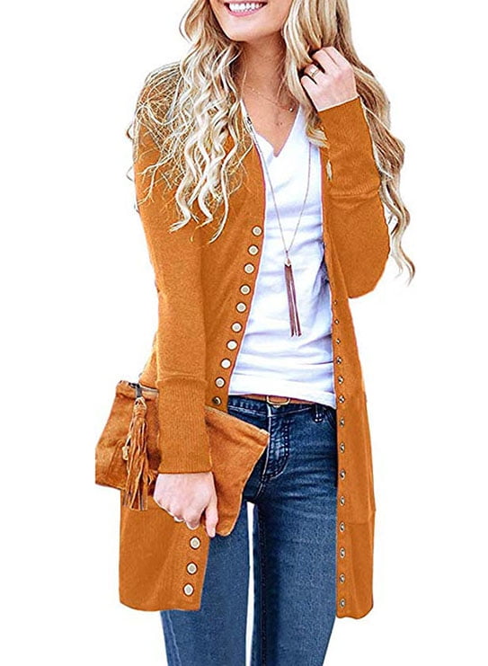 long button cardigan