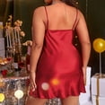 thumbnail image 3 of Nightgowns for Women V Neck Womens Dresses Breathable Tank Top Spaghetti Strap Comfy Sleep Dress Red, 3 of 5