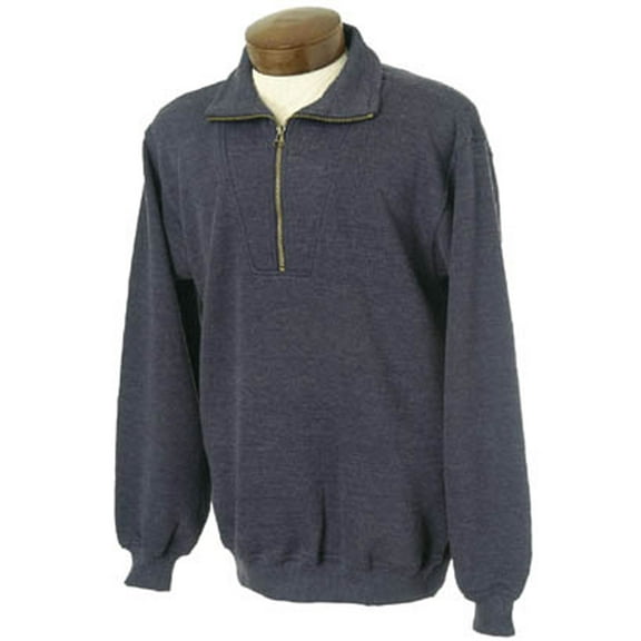 Monterey Club Men's Cotton/Polyester Half Zip Long Sleeve Pullover #7246