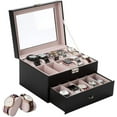 thumbnail image 4 of SURJDE Watch Box Watch Holder Storage Case Watch Display Organizer with 2 Layers 20 Slots for Jewelry Watch, 4 of 7