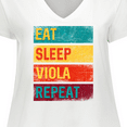 thumbnail image 4 of Inktastic Viola Player Funny Eat Sleep Viola Repeat Women's Plus Size V-Neck T-Shirt, 4 of 5
