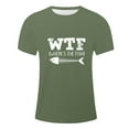 thumbnail image 4 of Wyobmus Mens Graphic Shirts Summer Round Neck Pullover Short Sleeves Casual Printing Tops Size M-4XL Olive Green, 4 of 5