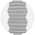 thumbnail image 4 of SAFAVIEH Montauk Amadine Striped Cotton Runner Rug, Ivory/Black, 2'3" x 8', 4 of 8