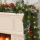 thumbnail image 1 of Guirnalda de cedro de Navidad de 9 pies con 50 luces | Ratán Verde Falso Realista, Piña y Fruta Roja | Acento Artificial Decorativo para Chimenea, Escalera, Puerta | 2.2lbs, 106in de largo, 1 of 8