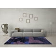 thumbnail image 3 of Ahgly Company Indoor Rectangle Abstract Blue Modern Area Rugs, 8' x 12', 3 of 4